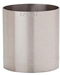 Beaumont Stainless Steel Wine Measure 125 ml, Silver, 125 ml Wine Measure, CE Stamped for Industry Standard Accuracy, Barware, Thimble Measure, D961