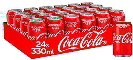 Coca Cola Coke Soft Drink Can 330ml Ref A00768 [Pack 24]