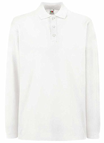 Fruit of the Loom Mens Premium Colours Long Sleeve Cotton Polo Shirt