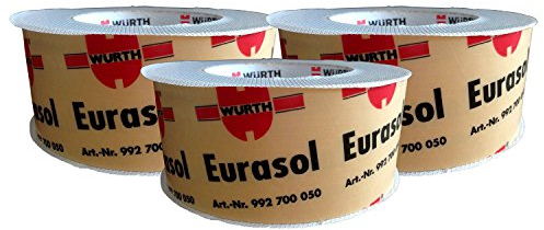 3 Rollen Würth Eurasol Befestigungsband Unterspannbahn einseitig 60mm x 25m