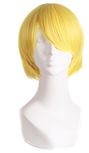 MapofBeauty Cosplay Kostüm Männer kurze gerade Perücke (blond)