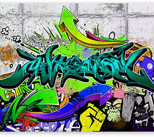 murando - Vlies Fototapete Graffiti 350x256cm Foto Tapete Schlafzimmer Wohnzimmer Vliestapete XXL Wandtapete Motivtapeten Bildtapete 3d Effekt Wand Dekoration - Mural Streetart Betonoptik f-A-0368-a-d