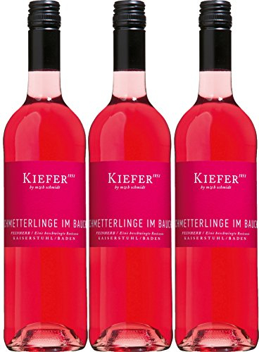 Schmetterlinge im Bauch - Kiefer - rosé - feinherb - 12,4%vol. - 3er Paket