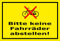 Melis-Folienwerkstatt Schild - Fahrräder abstellen - 30x20cm | Bohrlöcher | 3mm Aluverbund – S00050-049-C -20 Varianten