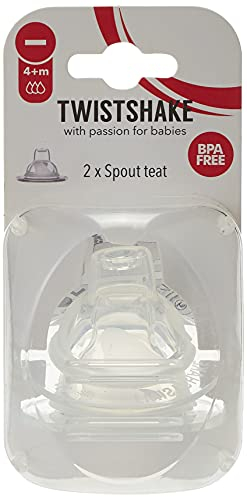 Baby Anti-Colic Teats - Set of 2 | L Size - 4 Months+ | Baby Bottle Teats with Breast like Structure | Soft Silicone Baby Teat | BPA-Free Infants Milk Teat | Toddler Teats | Transparent