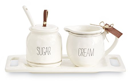 Mud Pie Bistro Cream and Sugar 5 Piece Set