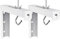 WALI Support pour écran de projecteur, Support Mural en L, Extension réglable de 6 Pouces avec kit de Crochets, positionnement de l'écran de projecteur supportant jusqu'à 66 Livres (PSM001-W), Blanc