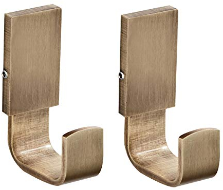 Flybath Coat Hook Antique Brass Towel Robe Hooks for Bathroom Kitchen Shirt Holder Wall Mounted Brushed Bronze 2 Pack