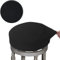 BUYUE Barhocker Hussen, Luxus Stoff Durchmesser 40-45cmRunde Knitter-resistente Dehnbare waschbar staubdicht Hocker Sitzbezug, L-schwarz-1 Stück