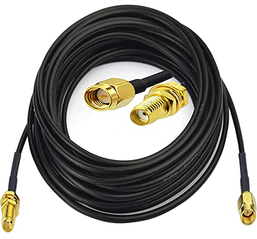 RUNCCI-YUN 2 X 5m Wifi Antenna Extension Cable, Rg174 Coaxial Cable Sma Male To Sma Female, For 2G 3G LTE Wifi Fpv Antenna