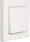 OPUS Abdeckrahmen 1-fach KUBUS | Polarweiß | Für 55 x 55 mm Einsätze | Designrahmen aus bruchsicherem Polycarbonat | PVC-frei | Glänzend | Waagerecht & senkrecht montierbar