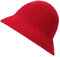 ZLYC Damen Winter Fischerhut Mode Strick Cloche Mütze Einfarbiger Warm Hut (Festes Rot),Einheitsgröße