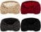 Whaline 4 Pack Winter Knit Headbands Twist Cable Head Wraps Fuzzy Lined Headband Knotted Crochet Turban Thick Ear Warmer Elastic Hair Band Accessories for Girls Women