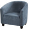 TOPCHANCES Housse de Fauteuil Club, Housse de Fauteuil tonneau en Velours Extensible, Housse de canapé en Velours Doux, antidérapant et Lavable pour comptoir de Bar (Gris Bleu)