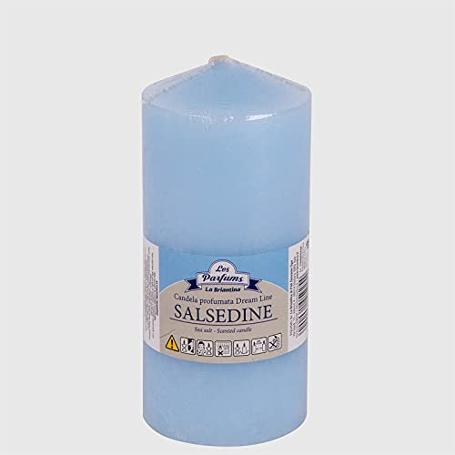 La Briantina Candela Profumata Decorativa Dream Line, 13x6 cm, Azzurra, Profumo di Salsedine