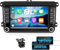 CAMECHO Android 13 Autoradio mit Carplay für VW Golf 5 Golf 6 Polo Tiguan, 7-Zoll Bildschirm Doppel Din Radio mit Navi/Android Auto/FM RDS/Bluetooth/HiFi und USB + Rückfahrkamera