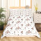 Homemissing Kinder Igel Bettwäsche Set 135x200cm Kawaii Igels Pilz Drucken Betten Set für Jungen Mädchen Karikatur Wild Tier Bettbezug Set Natur Thema Zimmer Dekor