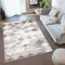 TAPISO Valley Teppich Kurzflor Beige Grau Creme Braun Kleeblatt Marrokanisch Verwischt Meliert Schlafzimmer Wohnzimmer ÖKO-TEX 80 x 150 cm