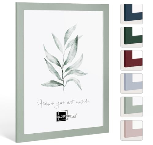 Bildershop-24 Bilderrahmen modern stabil Paris Pastellgrün Pastell 30 X 40 cm Fotorahmen, Wechselrahmen, Posterrahmen, Puzzlerahmen