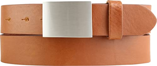 BELTINGER Gürtel aus Vollrindleder 3,5 cm | Jeans-Gürtel für Damen Herren 35mm | Chino-Gürtel Anzuggürtel mit Koppel | Tabac 105cm