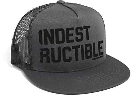 DEPARTED Herren Mesh Trucker Hat mit Print/Motiv - Snapback Cap - No. 328, Dark Grey
