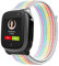 Snyeest Nylon Armbänder kompatibel mit Xplora X5 Armband,Kids Smartwatch Klettverschluss Mädchen Jungen Verstellbare Geflochtenes Ersatz Armbänder für X5 Play/XGO 2/XGO 3, Regenbogen