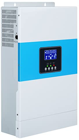 SOGTICPS Onduleur hybride solaire 3,5 kW 24 VDC MPPT 100 A chargeur max 500 V CC entrée PV 220 V AC indépendant du réseau Onduleur sinusoïdal pur avec communication WiFi