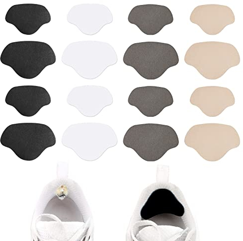VIKSAUN 8 Paar Sneaker Reparatur Patch Fersen Reparatur Patch, Selbstklebender Fersen Patch, Schuhloch Verhinderungs Patch für die meisten Arten von Schuhen und Sitzen,groß und klein
