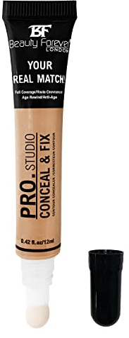 Beauty Forever Pro Studio, Conceal & Fix Contour Concealer, Moisturising & Hydrating Formula, 12ml (35 MEDIUM AMBER)