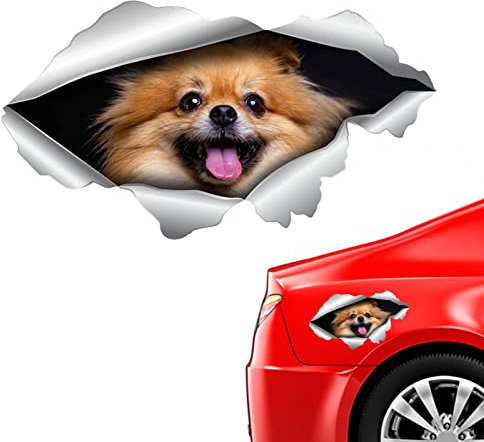 delr Hunde-Fenster – 3D-Aufkleber mit lustiger Persönlichkeit, Bulldog Crack | Auto-Aufkleber, Riss, Hunde, Persönlichkeit, lustig, 3D für die Glasdekoration