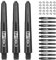 CyeeLife 48mm Kunststoff Dart Schäfte 15 Stück mit 20 Schaftringe Ring aus Metall,2BA PC Dartpfeile Zubehör