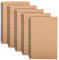 5 Packs Spiral Notebook A5, 120 Pages 60 Sheets Kraft Cover Wirebound Notebooks Bulk Journals, 8.3 * 5.5 inch Lined Notebook for Business Office School Travel