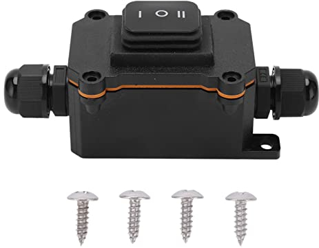 Interruttore a Bilanciere Rotondo a 3 Vie 12V, Impermeabile a 3 Posizioni ON/OFF/ON Interruttore a Levetta a Bilanciere Interruttore a Bilanciere Universale per Auto Barca Nave (Nero)