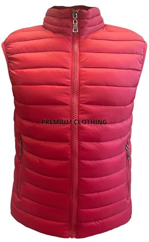 look now Mens EX STORE Sleeveless GILETS Body Warmer Puffer Quilted Padded Bomber Jackets (UK, Alpha, XL, Regular, Regular, 1311 - Red)