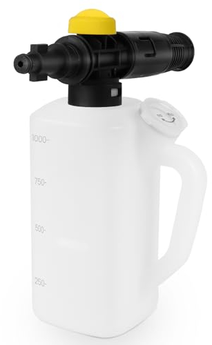 Fai Top 1L Snow Foam Lance,Foam Bottle with Adjustable Nozzle and Shampoo Nozzle,Foam Lance Compatible with Old Bosch(Non AQT) Pressure Washer Car Wash Courtyard Cleaning (Bosch(Non AQT))