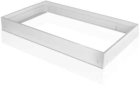 Bright Source 1200 x 600mm Surface Mounting Kit for Backlit LED Panel Light (Panel Not Included) - White Glossy Finish, Easy Assembly and Installation, for Non-Suspended Ceilings