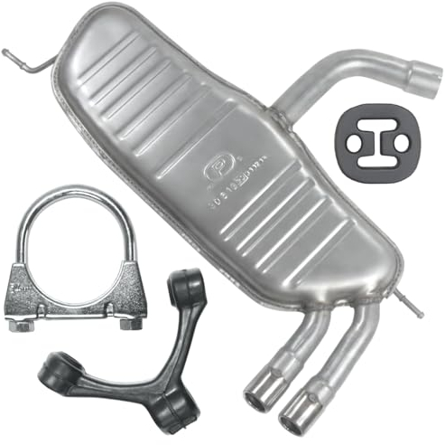 Polmo Schalldämpferset Auspuff Endtopf für Golf 5 V 2004-02/2009 2.0 GTI Schrägheck