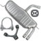 Polmo Schalldämpferset Auspuff Endtopf für Golf 5 V 2004-02/2009 2.0 GTI Schrägheck