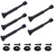 5 Stück Feder Türstopper Wand mit Schrauben,7.6-11.9cm Einstellbarer Federtürstopper,Feder-Türstopper, Wandschutz,flexibler Türhalter(schwarz)