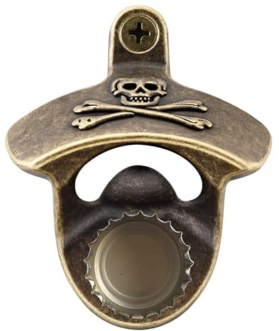 HAIICEN Magnetic Wall Mount Bottle Opener, Skull Screw in Beer Bottle Opener for Kitchen Cabinet