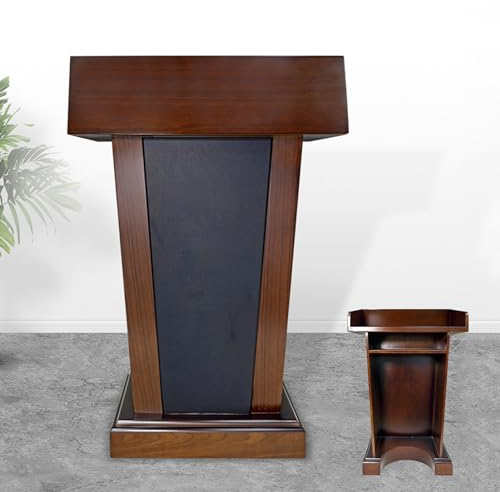 Holz Stehpult Rednerpult, Podium StäNder mit Konkaves Basisdesign, Bequem Zu Stehen Kirchen-Kanzel Lesepult Stehpult Rednerpult Podien Holz für VorträGe Rede, Schule Event, Konferenz