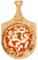 BAKAJI Pala per Pizza da Forno Fornetto Tagliere Vassoio Legno Bambu con Manico 30x50cm Tagliere Paletta Per Pane Da Cucina Con Impugnatura