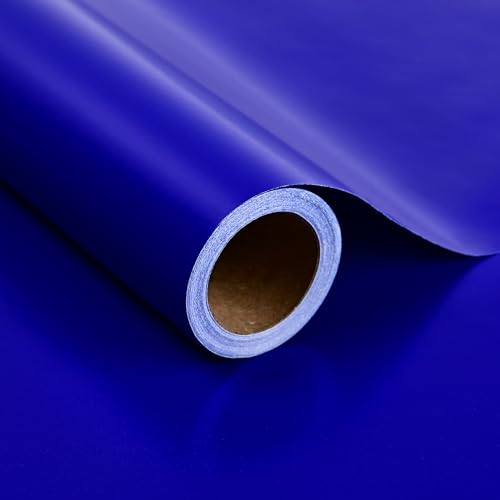 Iioscre Geschenkpapier, dunkelblaue Geschenkpapierrolle, mattes Metall, einfarbig, Geschenkpapier für Geburtstag, Weihnachten, Hochzeit, Babyparty, Muttertag, Vatertag, 45 cm x 100 cm