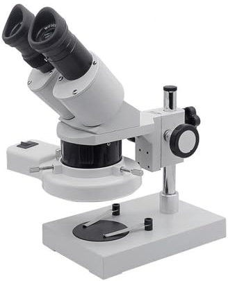 Microscopio de laboratorio compuesto binocular LED Microscopio Estéreo 10X 20X 30X 40X Con Anillo De Iluminación De Luz For Herramientas De Inspección De PCB Microscopios Industriales Reparación De So