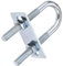 TOP-VIGOR M8 Round U-Bolts, 25mm Inner Width 90mm Length Steel U-Bolts with Nut, Plate for Building Installations Mechanical Parts Connection Cehicles Ships