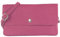 modamoda de - T257 - Echtleder Umhängetasche Small made in Italy, Farbe:Pink