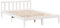 vidaXL Massivholzbett, Holzbett Extra Lang ohne Matratze, Bettgestell mit Lattenrost Kopfteil, Bett Doppelbett für Schlafzimmer, Weiß 140x220cm Kiefernholz