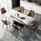 Hawthyhome Esszimmerstühle 6er Set Kunstleder Küchenstuhl Polsterstuhl gepolstert für Wohnzimmer Schlafzimmer Küche mit Rückenlehne, Braun