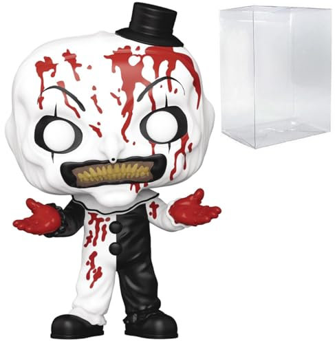 POP Movies: Terrifier – Bloody Art The Clown Funko Vinyl-Figur (gebündelt mit kompatibler Box-Schutzhülle), Mehrfarbig, 9,5 cm