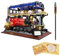 Harry Zauber Zug Bahnhof Petter Bausteine Set, Retro Wizard World Steam Express Lokomotive mit Zauberstab Klemmbausteine Bausatz, Hexe Zauberer Spielzeug Geschenk für Jugendliche Erwachsene 1308Teile